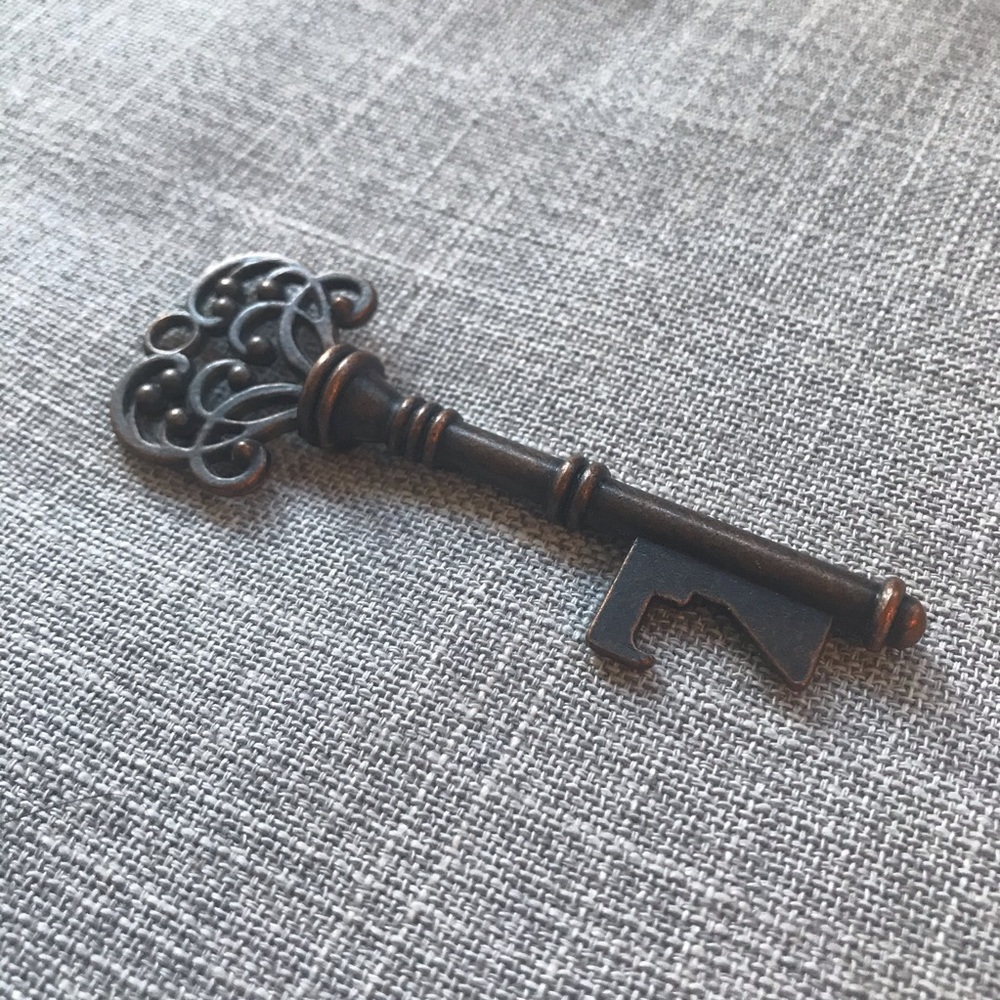 Decorative bronze key